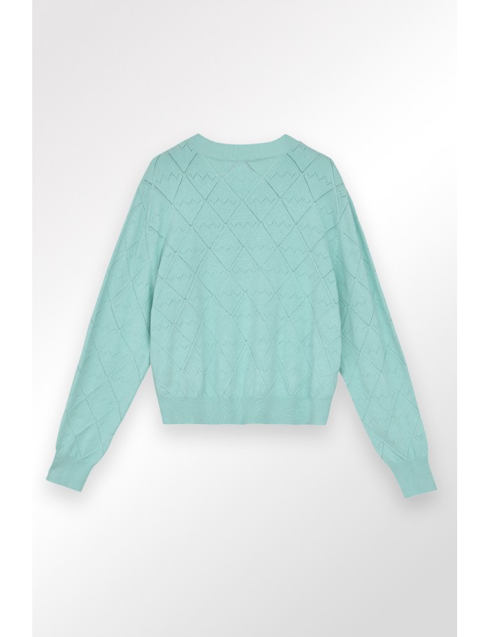 Lili Sidonio X Molly Bracken Sweat Col Rond AQUA BLUE