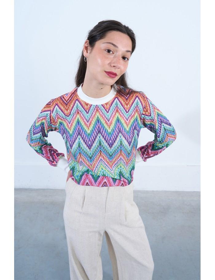 Lili Sidonio X Molly Bracken Sweat En Maille Multico MULTICO COCO BONGO