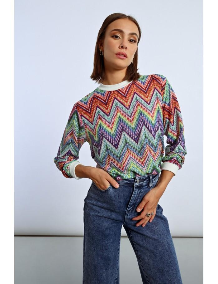 lili sidonio x molly bracken Sweat en maille multico MULTICO COCO BONGO