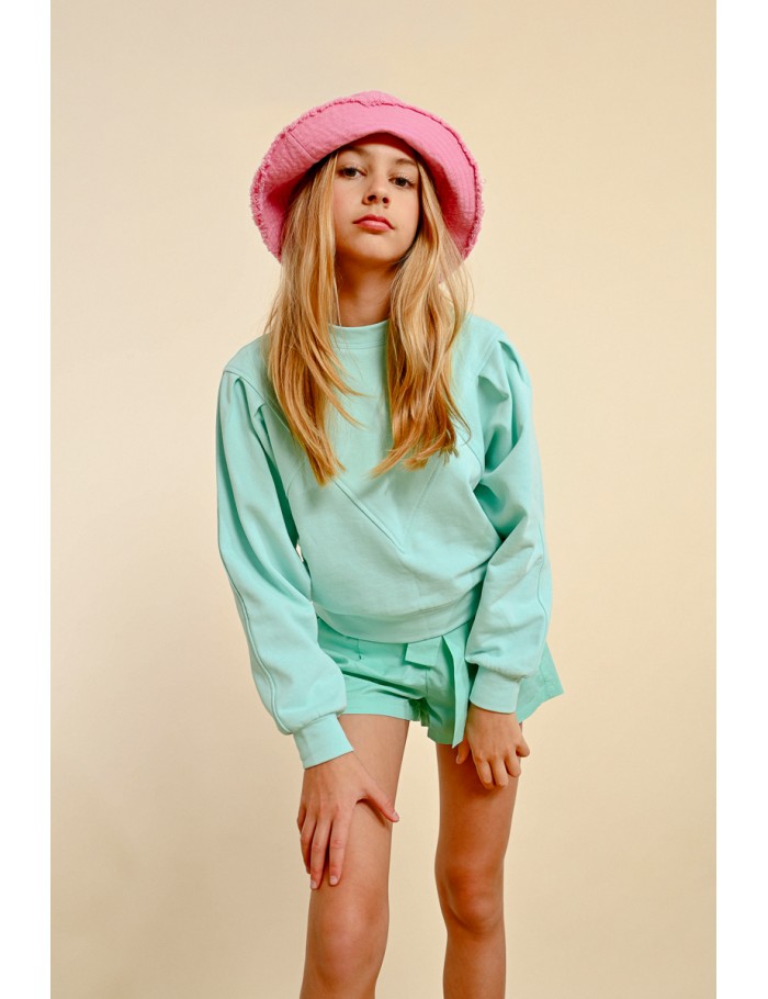 lili sidonio x molly bracken Sweat shirt oversize AQUA BLUE lili sidonio x molly bracken Sweat shirt oversize AQUA BLUE