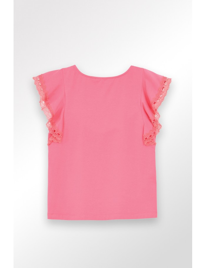 Lili Sidonio X Molly Bracken T Shirt à Manches Volantées PINK