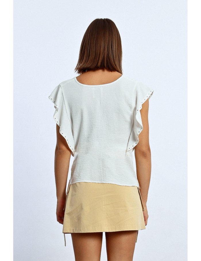 Lili Sidonio X Molly Bracken T Shirt à Volants VIOLET