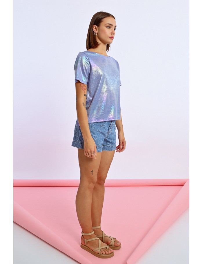 Lili Sidonio X Molly Bracken T Shirt Croisé Dans Le Dos BLUE