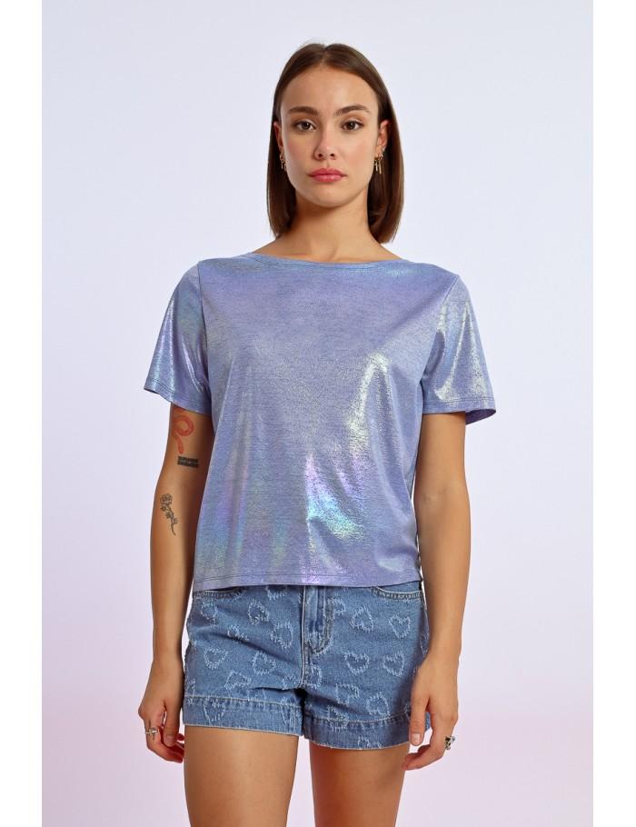 Lili Sidonio X Molly Bracken T Shirt Croisé Dans Le Dos BLUE