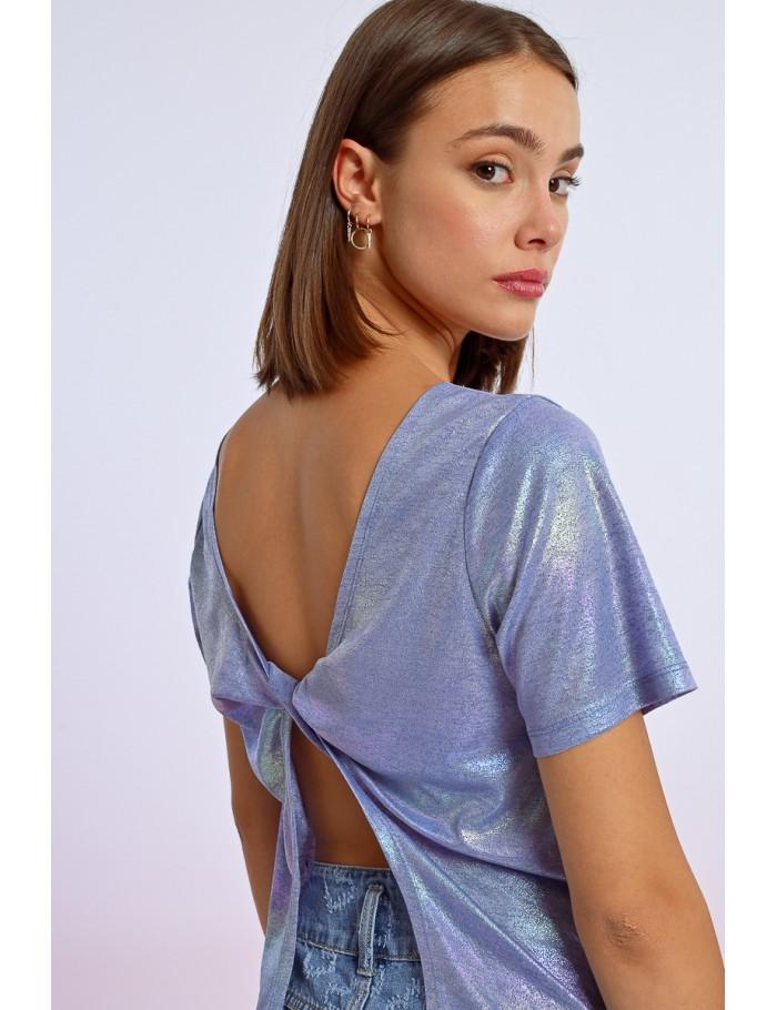 lili sidonio x molly bracken T shirt croisé dans le dos BLUE lili sidonio x molly bracken T shirt croisé dans le dos BLUE