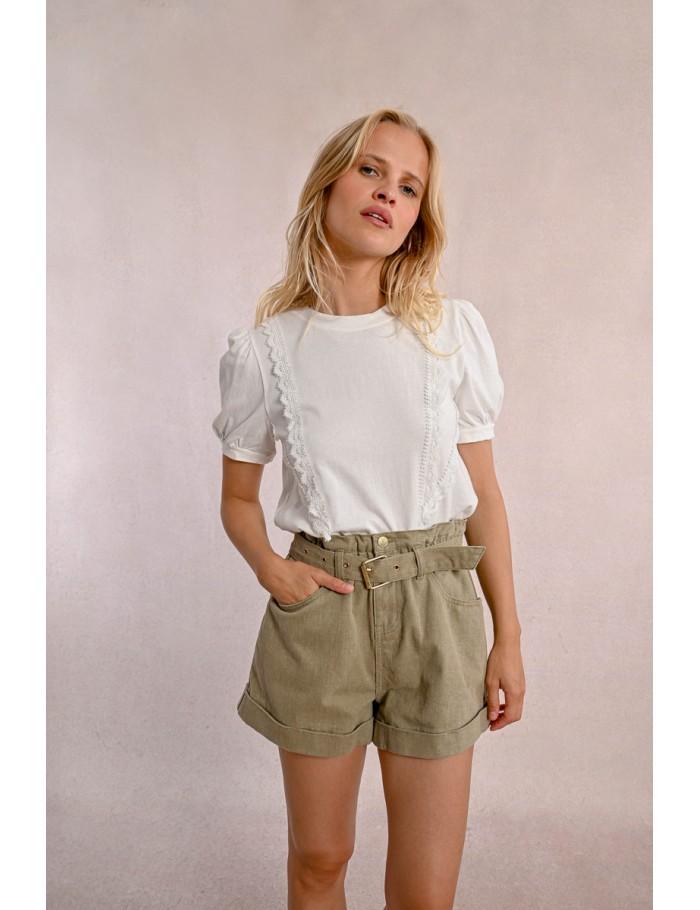 Lili Sidonio X Molly Bracken T Shirt Dentelle BLACK