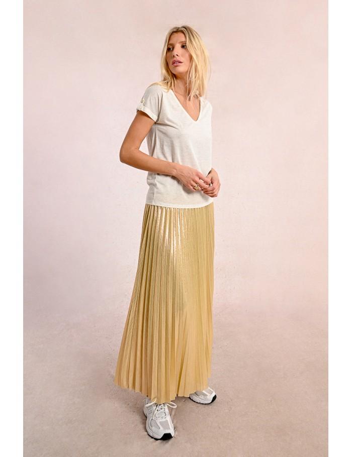 Lili Sidonio X Molly Bracken T Shirt Droit Encolure V ÉCRU