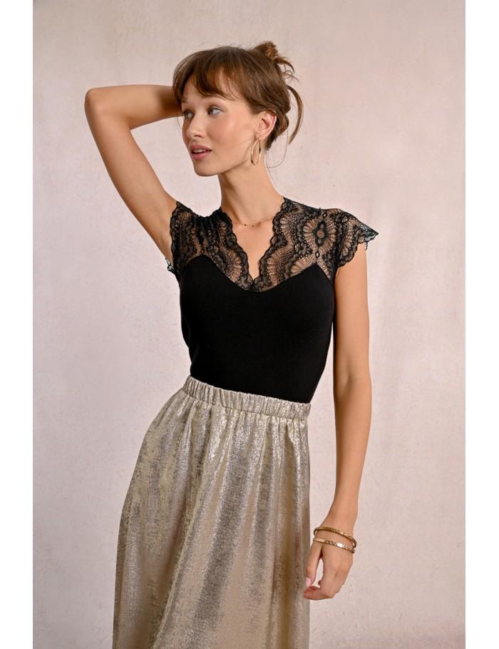 Lili Sidonio X Molly Bracken T Shirt En Transparence BLACK