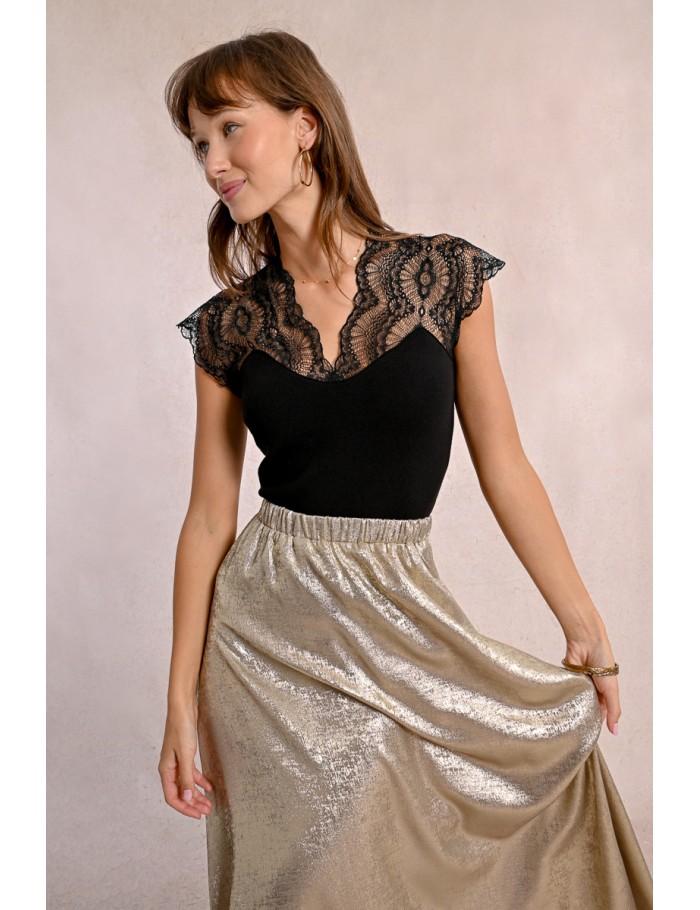 Lili Sidonio X Molly Bracken T Shirt En Transparence BLACK