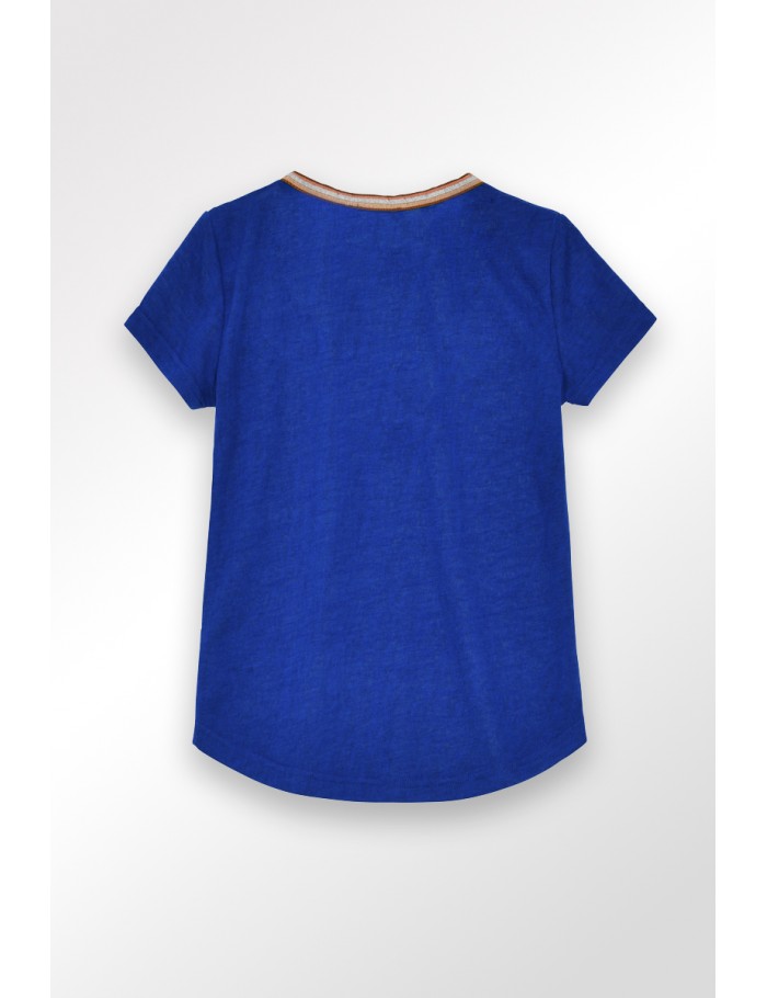 Lili Sidonio X Molly Bracken T Shirt Encolure Irisée BLUE