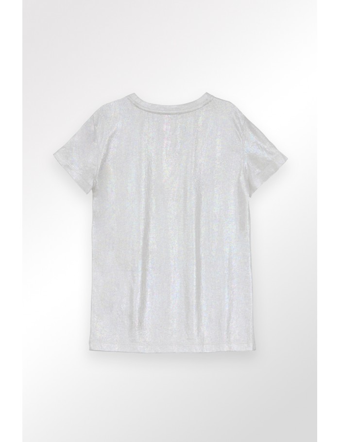 Lili Sidonio X Molly Bracken T Shirt Irisé AQUA BLUE
