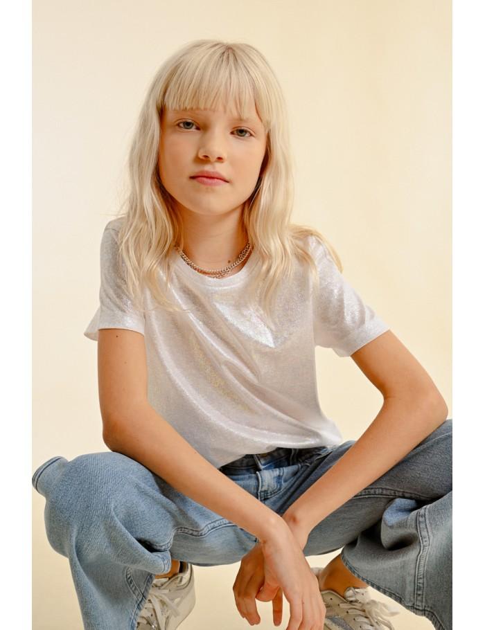 lili sidonio x molly bracken T shirt irisé AQUA BLUE lili sidonio x molly bracken T shirt irisé AQUA BLUE