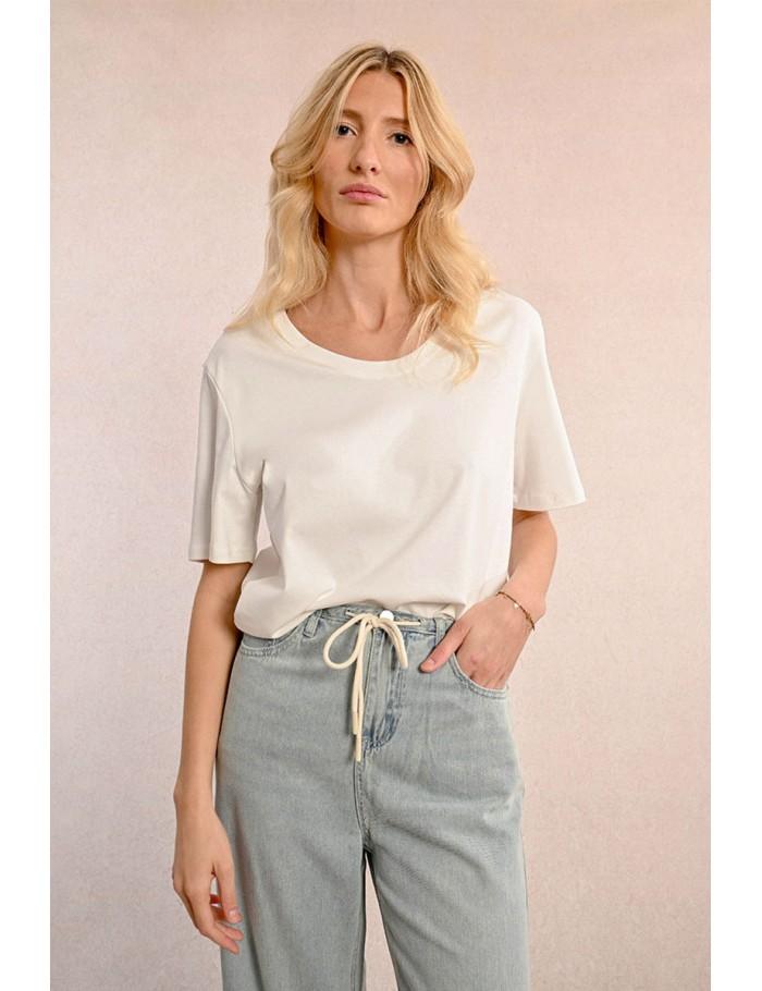 Lili Sidonio X Molly Bracken Tee Shirt Col Rond WHITE