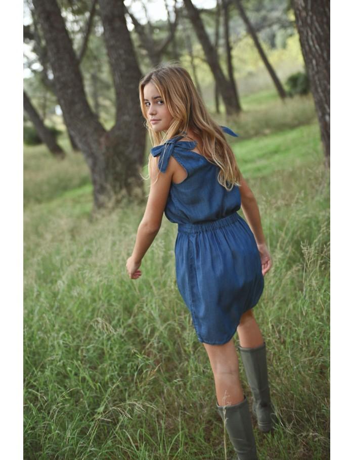 Lili Sidonio X Molly Bracken Top à Bretelles Nouables En Lyocell LIGHT BLUE DENIM