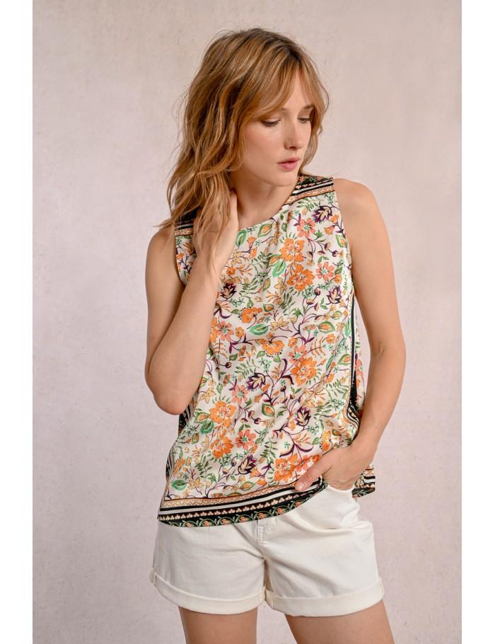 Lili Sidonio X Molly Bracken Top à Imprimé Nouable Dans Le Dos OFFWHITE CLEMENTINE