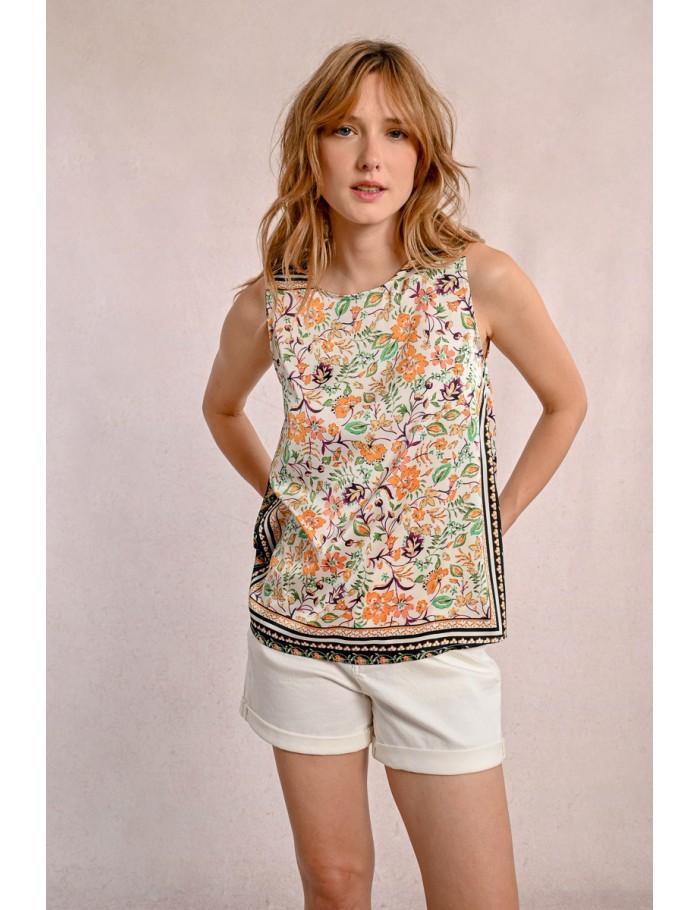 Lili Sidonio X Molly Bracken Top à Imprimé Nouable Dans Le Dos OFFWHITE CLEMENTINE