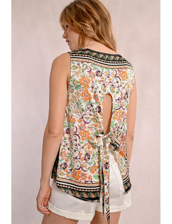 Lili Sidonio X Molly Bracken Top à Imprimé Nouable Dans Le Dos OFFWHITE CLEMENTINE