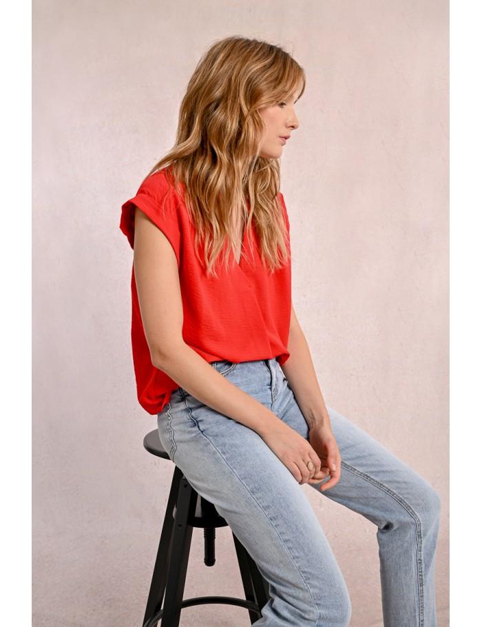 Lili Sidonio X Molly Bracken Top Chemisier Fluide NAVY BLUE