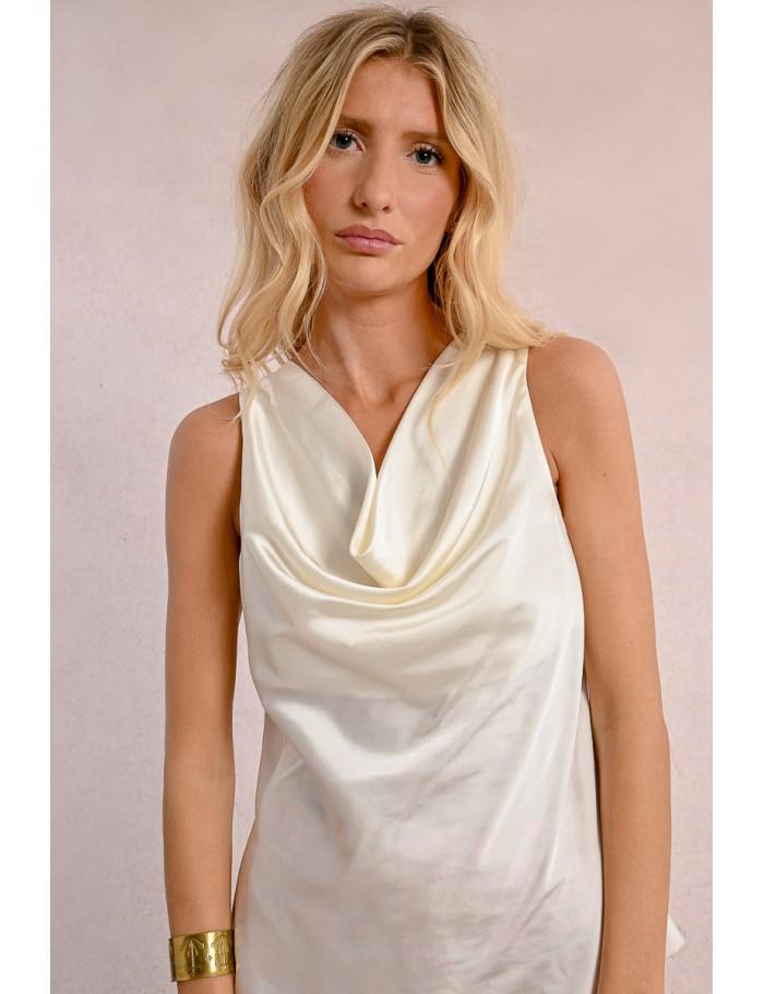 Lili Sidonio X Molly Bracken Top Col Bénitier CRÈME