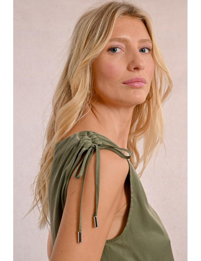 Lili Sidonio X Molly Bracken Top Débardeur Avec Nœuds à Nouer PINK