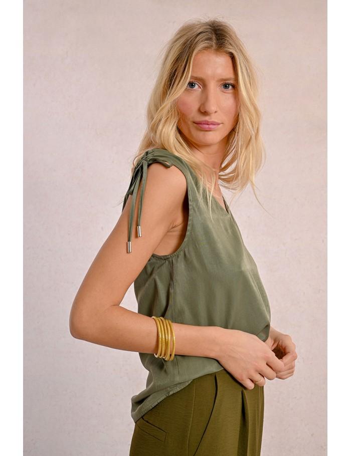 Lili Sidonio X Molly Bracken Top Débardeur Avec Nœuds à Nouer PINK