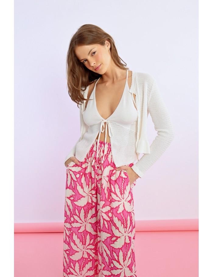 lili sidonio x molly bracken Top en maille nouable ÉCRU