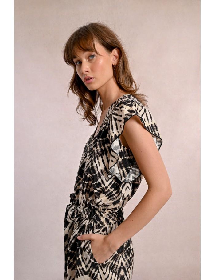 Lili Sidonio X Molly Bracken Top Fluide Imprimé BEIGE DOLI