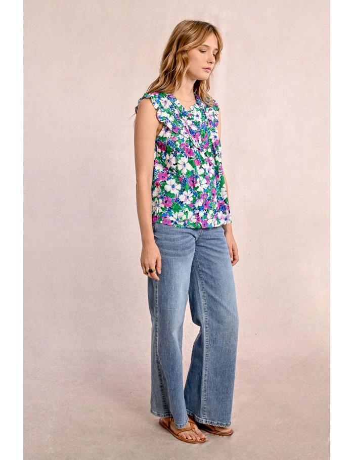 lili sidonio x molly bracken Top imprimé sans manches GREEN ISAE