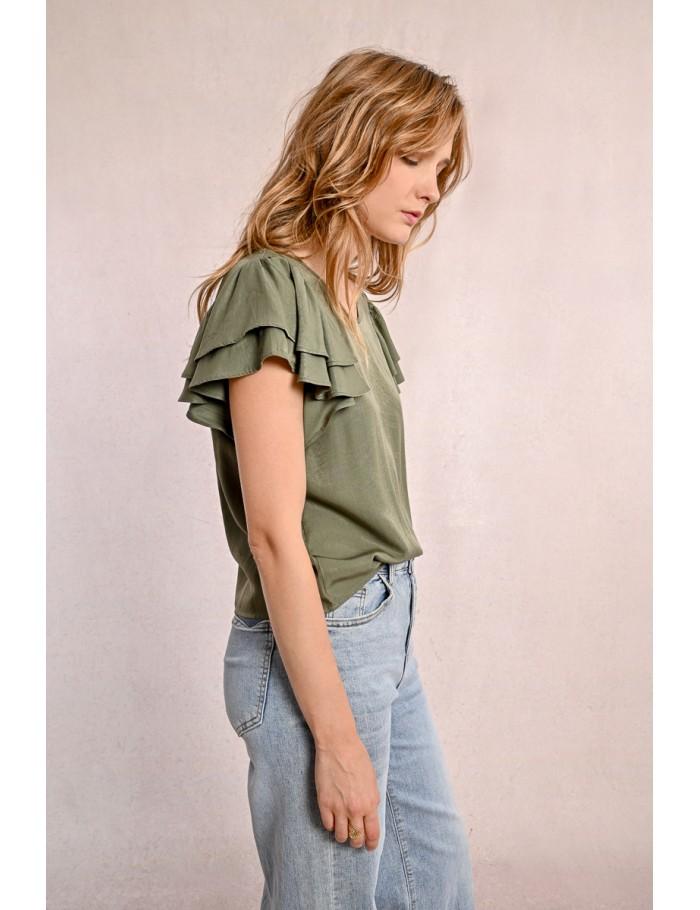 Lili Sidonio X Molly Bracken Top Manches Courtes PINK