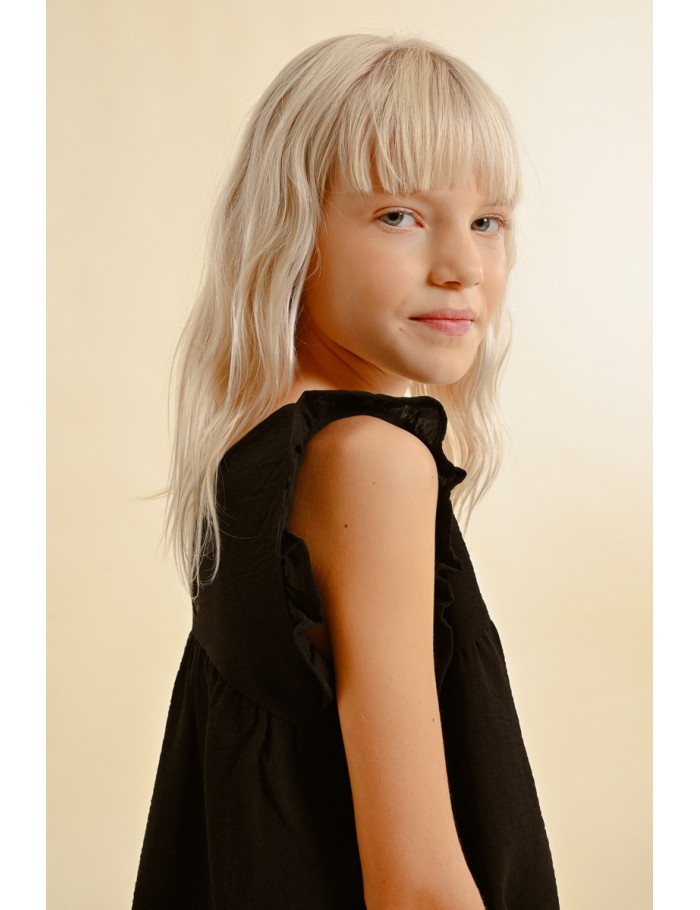 Lili Sidonio X Molly Bracken Top Plissé à Volants CORAL