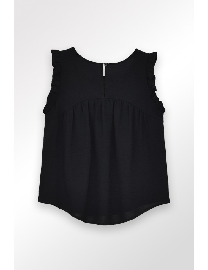 Lili Sidonio X Molly Bracken Top Plissé à Volants CORAL