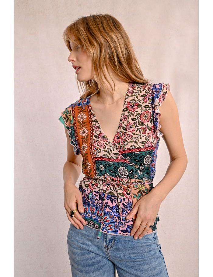 Lili Sidonio X Molly Bracken Top Portefeuille Imprimé Cachemire MULTICO BANITA