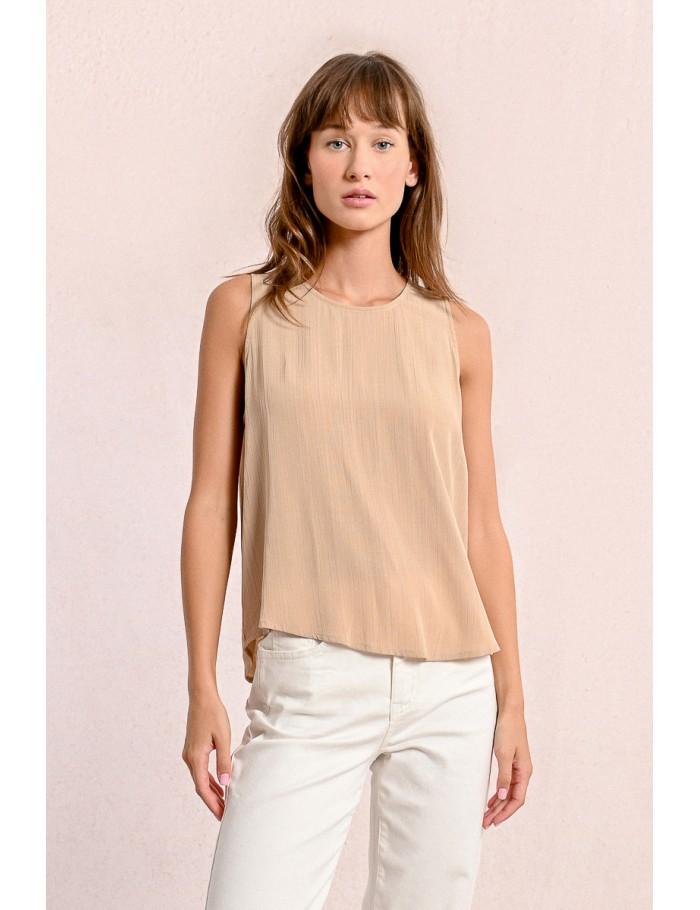 Lili Sidonio X Molly Bracken Top Sans Manches BEIGE