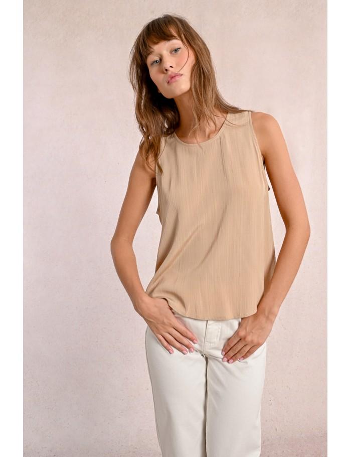 Lili Sidonio X Molly Bracken Top Sans Manches BEIGE
