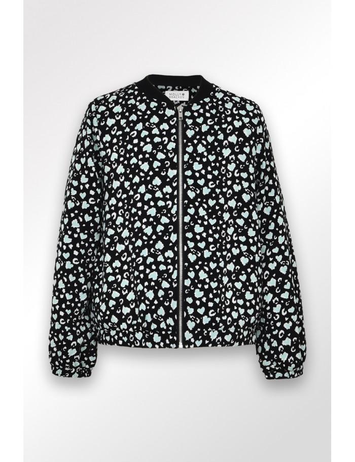 Lili Sidonio X Molly Bracken Veste Bomber à Imprimé BLACK LISE