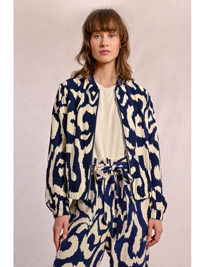 Lili Sidonio X Molly Bracken Veste Bomber NAVY THAIS