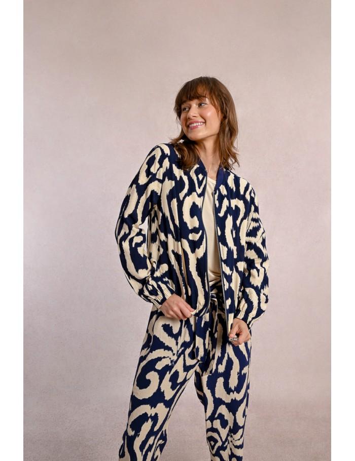 Lili Sidonio X Molly Bracken Veste Bomber NAVY THAIS