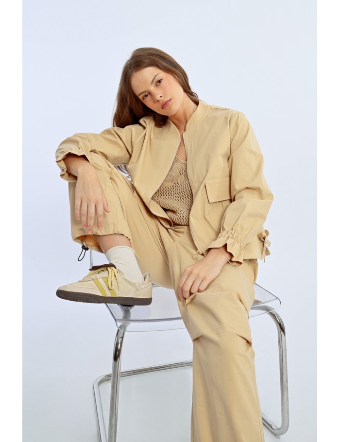 Lili Sidonio X Molly Bracken Veste Droite Zippée LIGHT BEIGE