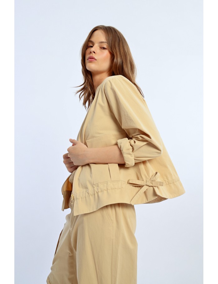 lili sidonio x molly bracken Veste droite zippée LIGHT BEIGE lili sidonio x molly bracken Veste droite zippée LIGHT BEIGE