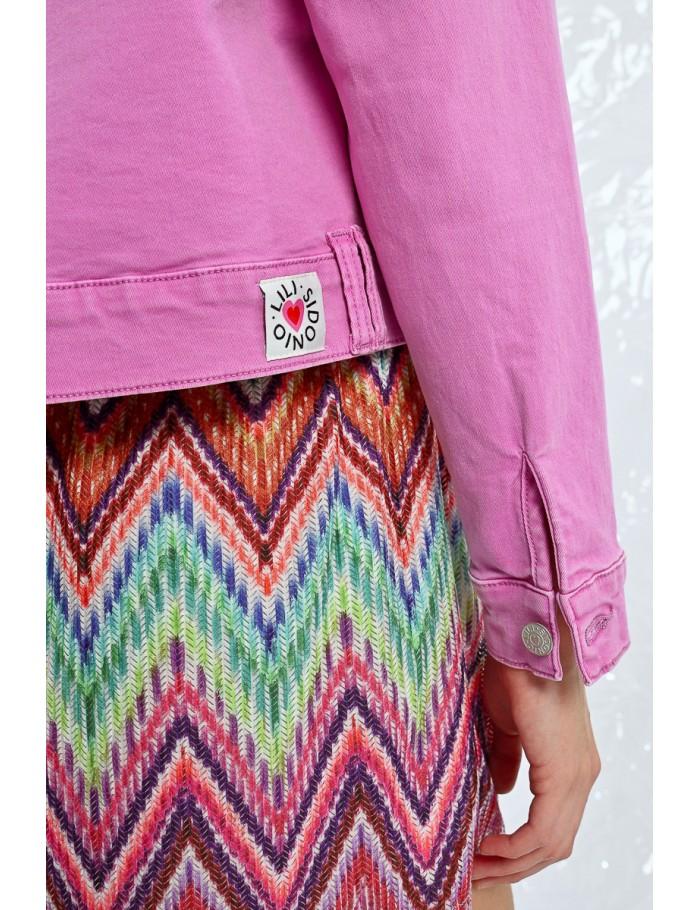 Lili Sidonio X Molly Bracken Veste En Jean Crop MAUVE