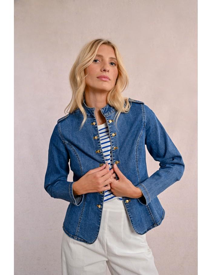Lili Sidonio X Molly Bracken Veste En Jean DENIM BLUE