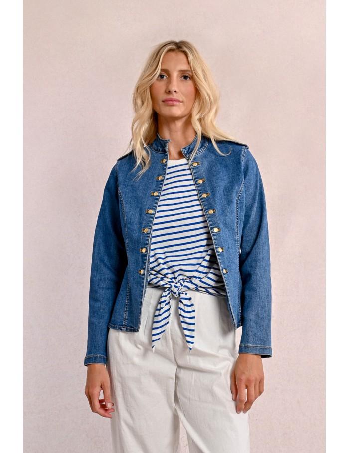 Lili Sidonio X Molly Bracken Veste En Jean DENIM BLUE