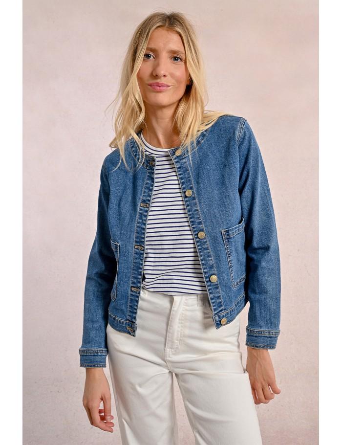 Lili Sidonio X Molly Bracken Veste En Jean DENIM BLUE