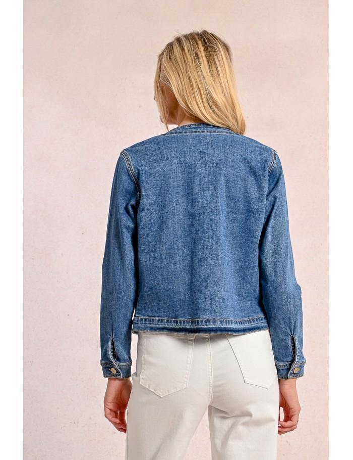 Lili Sidonio X Molly Bracken Veste En Jean DENIM BLUE