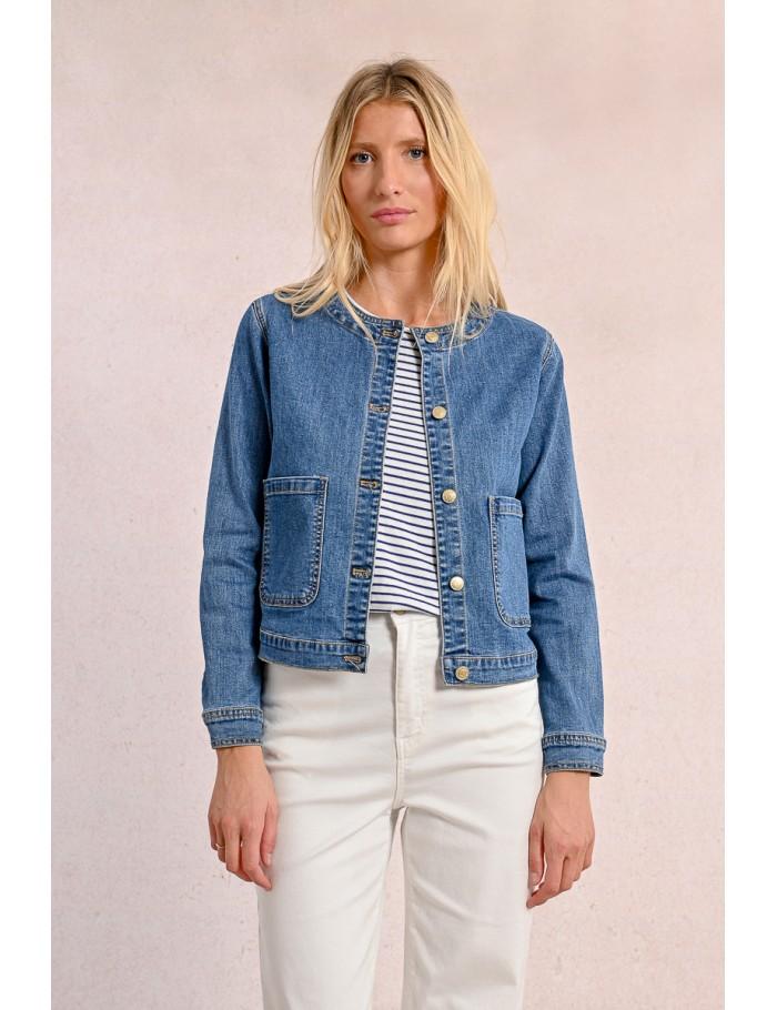Lili Sidonio X Molly Bracken Veste En Jean DENIM BLUE