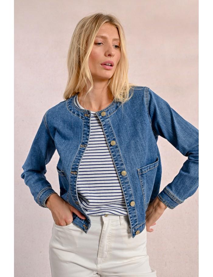 lili sidonio x molly bracken Veste en jean DENIM BLUE