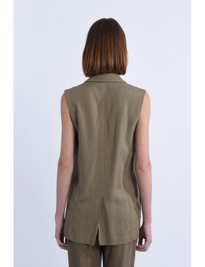 Lili Sidonio X Molly Bracken Veste Sans Manches KAKI