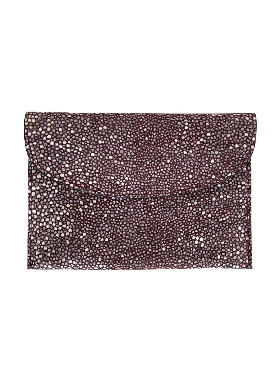 linde gallery CARRÉ D'OR S - GALUCHAT PRINTED SUEDE - BORDEAUX