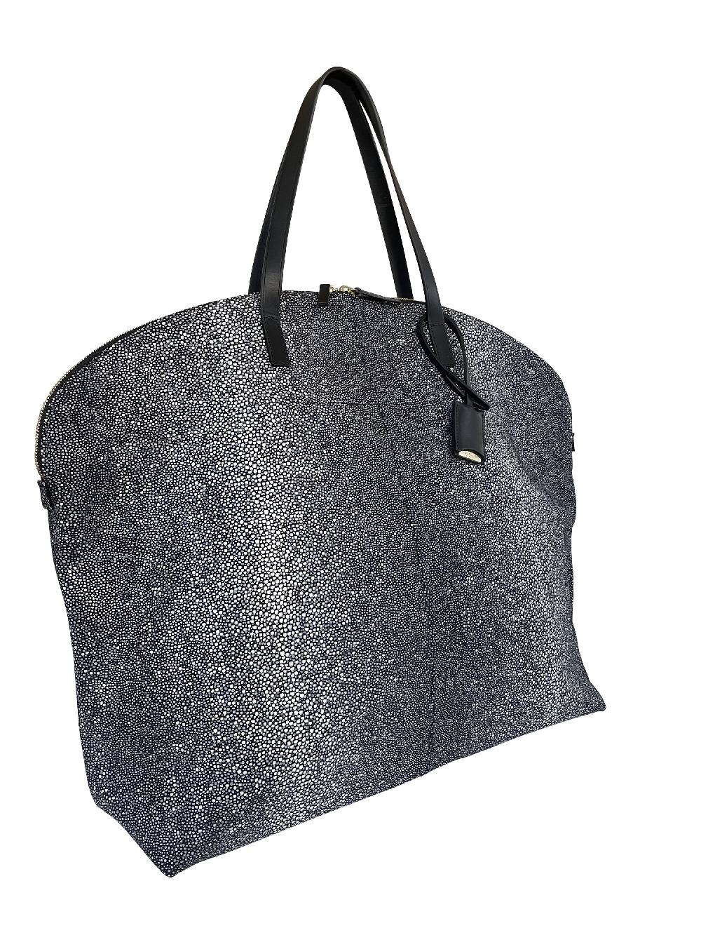 linde gallery FLAMANDS L - GALUCHAT PRINTED SUEDE - BLACK