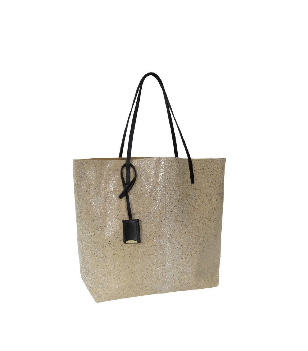 linde gallery GOUVERNEUR M - GALUCHAT - PRINTED SUEDE - CHAMPAGNE